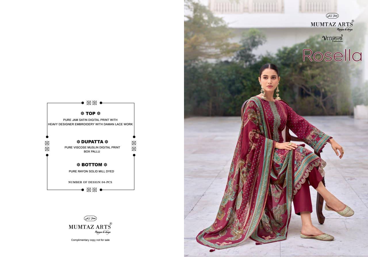 ROSELLA by MUMTAZ ARTS 1001 to 1004 series VISCOSE JAM dresses at Wholesale Price